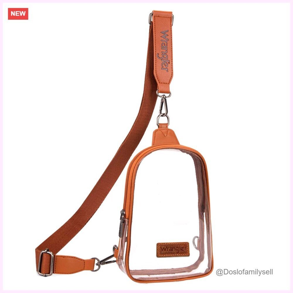 Stadium Approved Crossbody Sling Bag, TPU Material, Adjustable Strap
